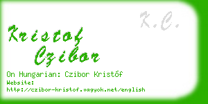 kristof czibor business card